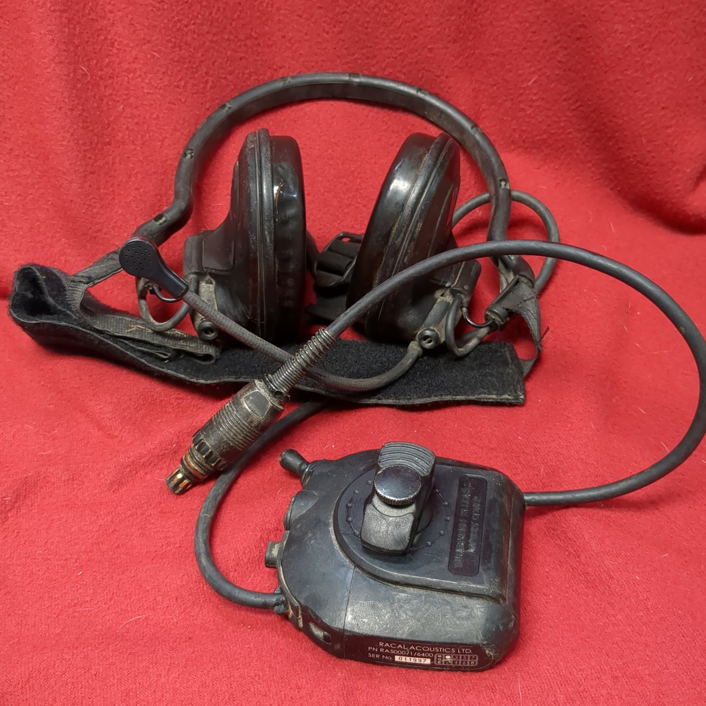 Racal Headset Mic H-387/VRC Intercom Sincgars Radio HMMWV M998 (fc02-MH399)