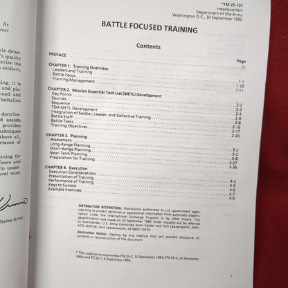 BOOK: September 1990 Battle Focus Training FM 25-101 Field Manual (manual-MH748)