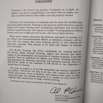 BOOK: September 1990 Battle Focus Training FM 25-101 Field Manual (manual-MH748)