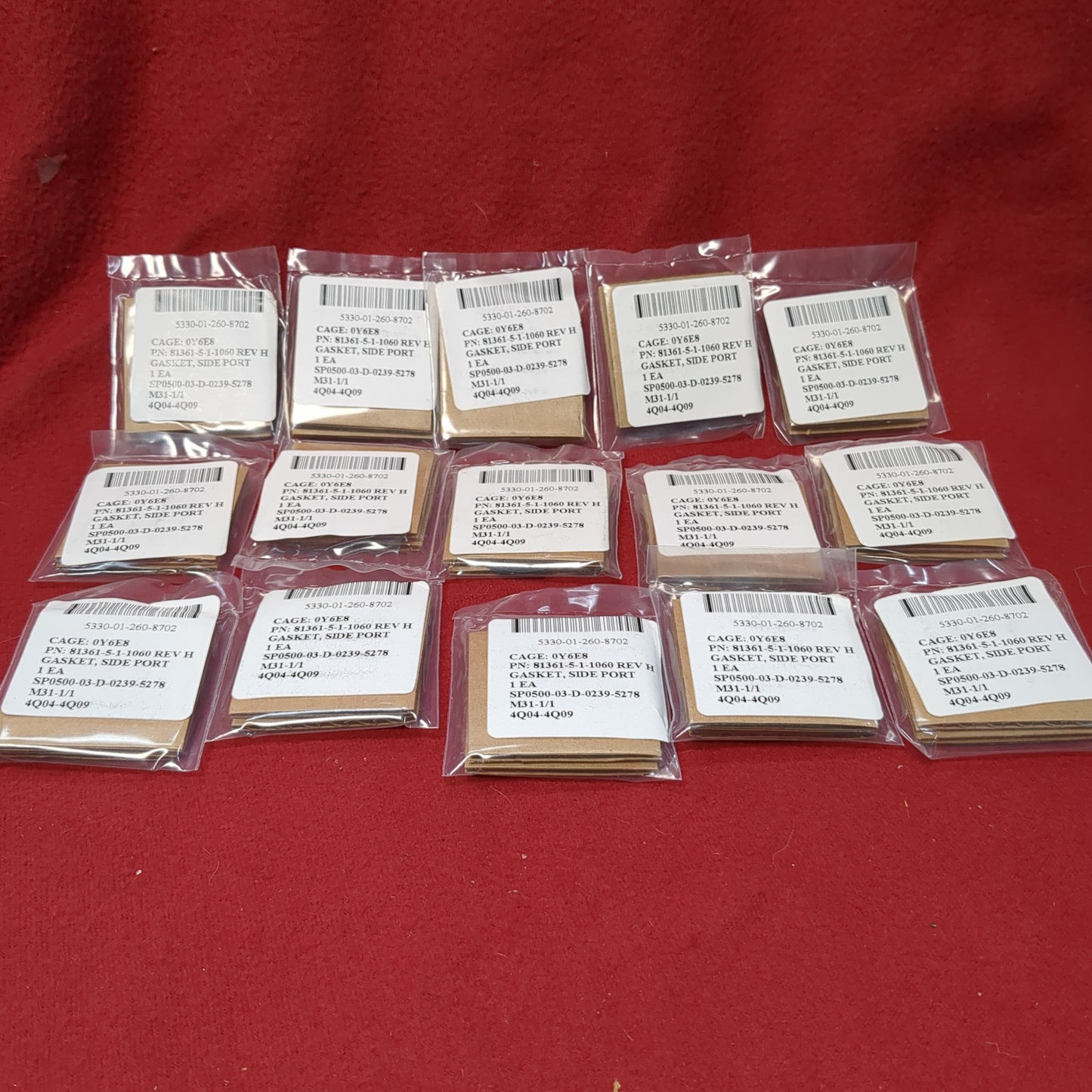 Gasket side port (15 EACH), Chemical Protective Mask (a16 BAR ac04-APR179)