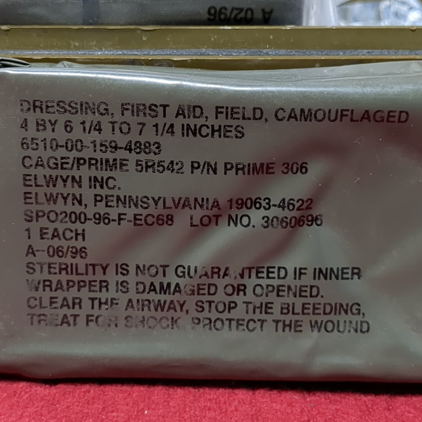 US Army Complete Individual First Aid kit General Purpose (ifak  ac07-APR222)