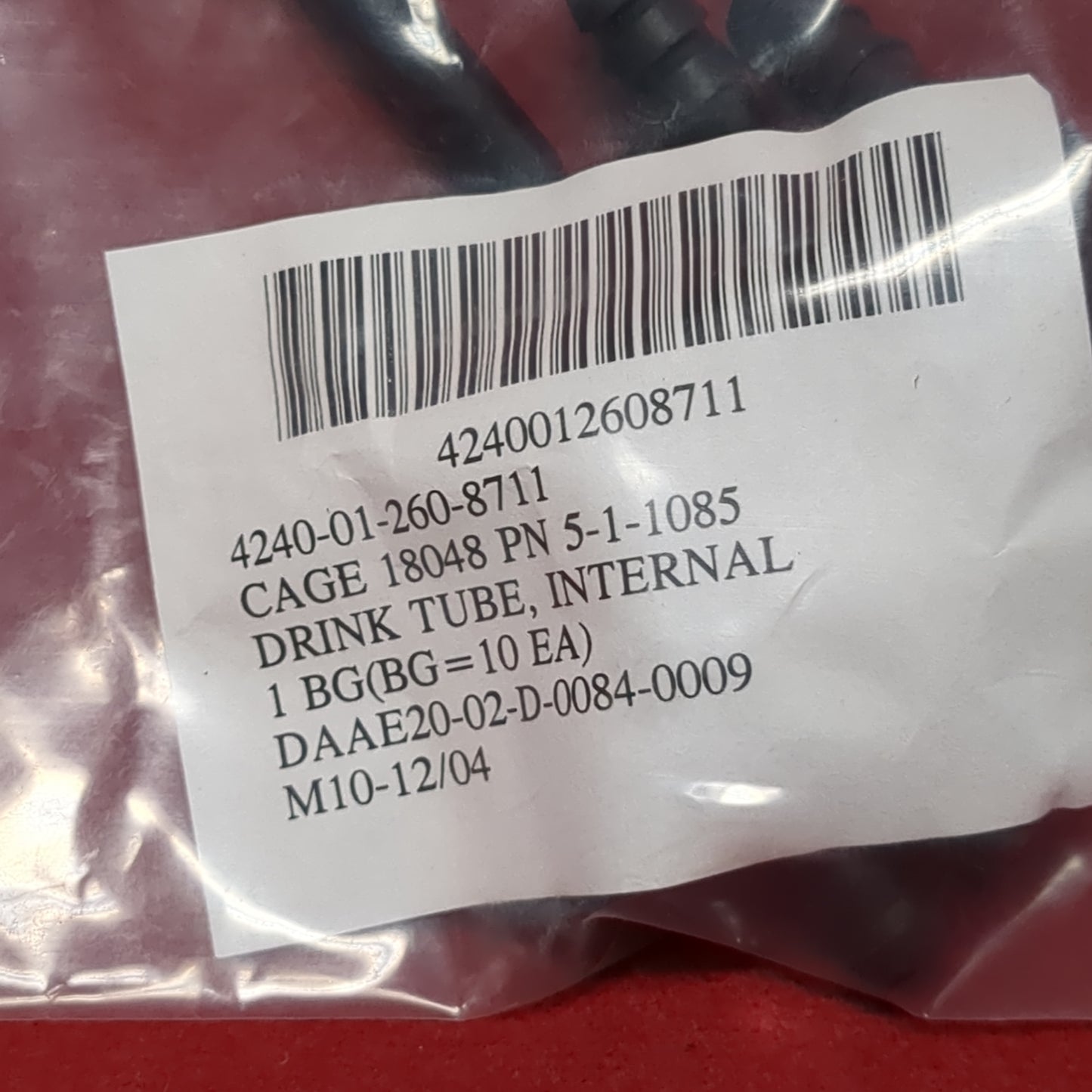 NOS US Army Drink Tube, Internal 1 Bag equals 10 Each (09o- db3-APR323)