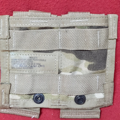 Set of US Army 40mm Double Pouch OCP Molle II Excellent condition (28o- da04-APR337)