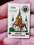 VINTAGE 1986 69th NEW ORLEANS Lions Club International Convention Pin (06o27)