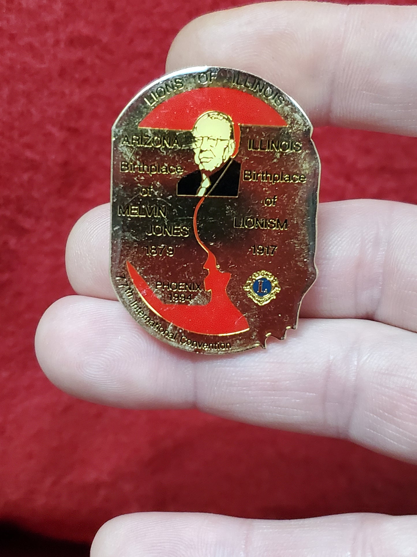 VINTAGE 1994 77th PHOENIX ARIZONA Illinois District 1-H Lions Club International Convention Pin (06o39)