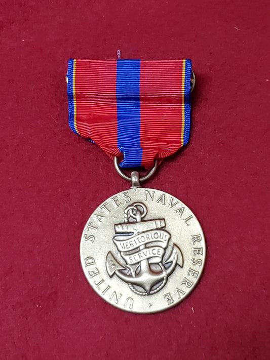 VINTAGE US Naval Reserve FOR  MERITORIOUS SERVICE Full Size Medal Heroic Meritorious (06o64)
