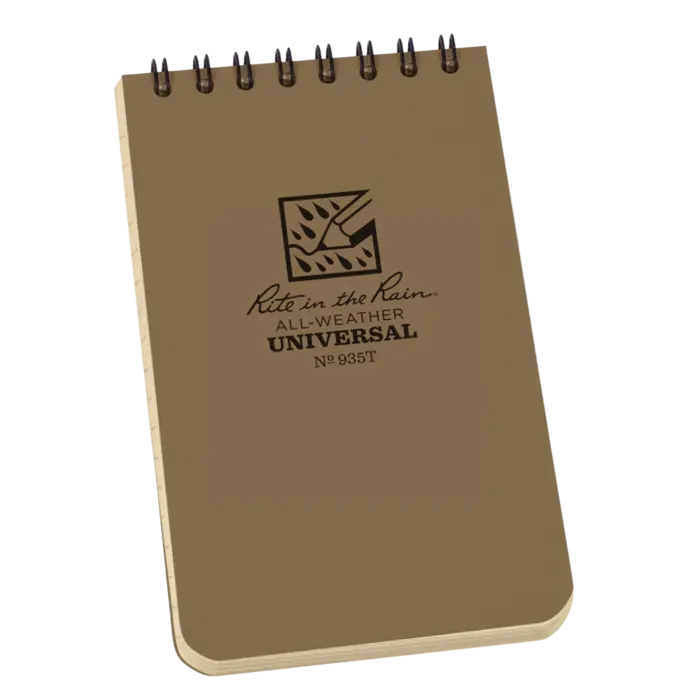 935T 3x5 Tan Top Spiral Pocket Rite in the Rain Notebook 3" x 5" (935T)