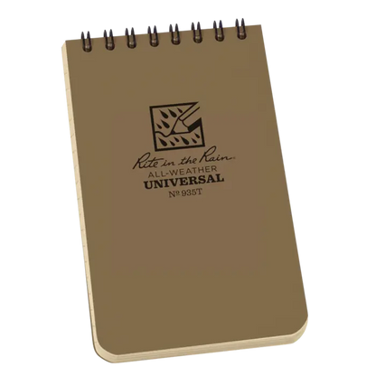 935T 3x5 Tan Top Spiral Pocket Rite in the Rain Notebook 3" x 5" (935T)