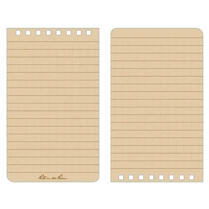 935T 3x5 Tan Top Spiral Pocket Rite in the Rain Notebook 3" x 5" (935T)