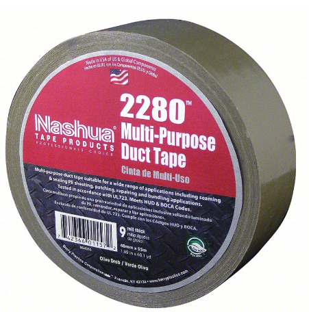 OD 100mph Duct Tape OD Nashua Multi-Purpose Duct Tape 60 yard 9 mil Rothco (8228)