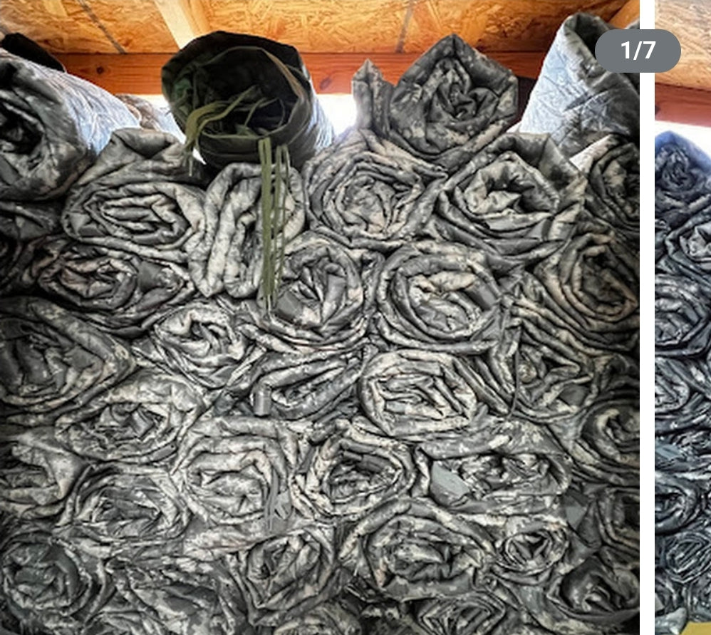 - Lot of 2 - US Army ACU Poncho Liner Wet Weather Digital Pattern Woobie Blanket Excellent Condition