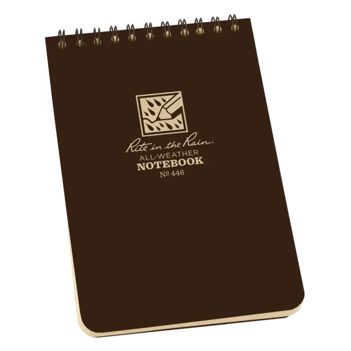 446 4x6 Brown Top Spiral Pocket Rite in the Rain Notebook 4" x 6" (446)