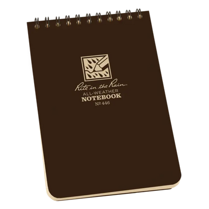 446 4x6 Brown Top Spiral Pocket Rite in the Rain Notebook 4" x 6" (446)