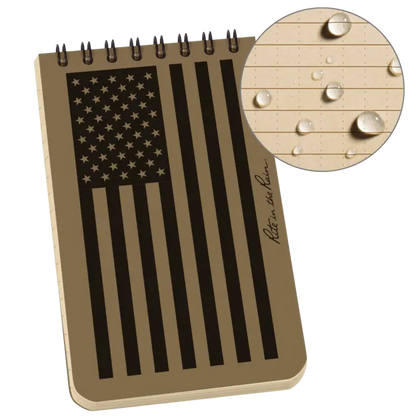 FL935T 3x5 Flag Tan Top Spiral Pocket Rite in the Rain Notebook 3" x 5" (FL935T)