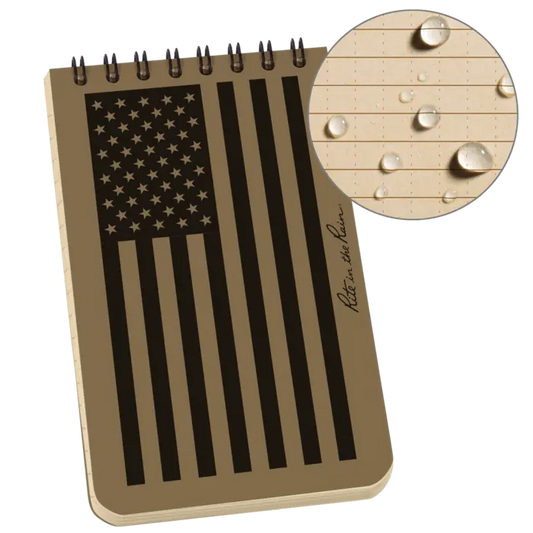 FL935T 3x5 Flag Tan Top Spiral Pocket Rite in the Rain Notebook 3" x 5" (FL935T)