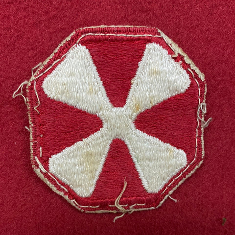 VINTAGE US Army 8th Army Patch Sew-On (12o73)