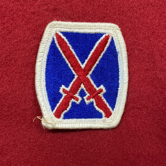 VINTAGE US Army 10th Mountain Patch Sew-On (12o91)