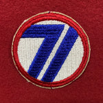VINTAGE US Army 71st Infantry Division Patch Sew-On (12o46)