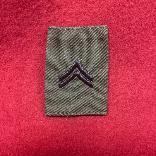 US Army CORPORAL CPL Rank Slip-On GORETEX Subdued OD Black BDU (bu03-cp3)