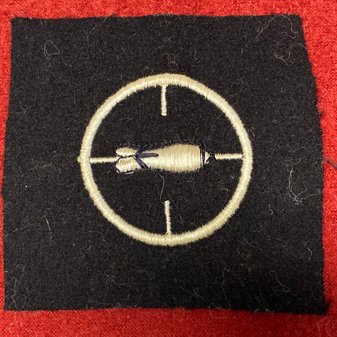 VINTAGE US Navy Coast Guard MASTER HORIZONTAL BOMBER Sew On Patch (WSB09-186)