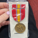 VINTAGE US Army NATIONAL DEFENSE SERVICE Medal Ribbon (07cc54)