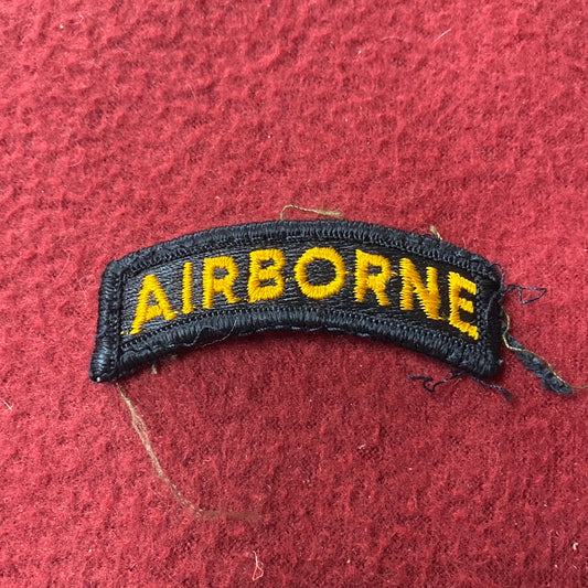 VINTAGE US Army Airborne Tab Patch Sew-On (12o148)