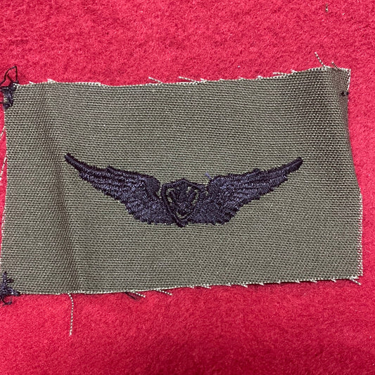 VINTAGE US Army AVIATION CREW Patch SEW ON Subdued OD Black (04cc36)