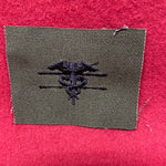 VINTAGE US Army EXPERT FIELD MEDICAL Patch SEW ON Subdued OD Black (04cc31)