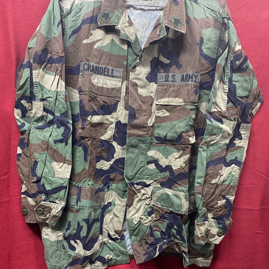 US Army LARGE EXTRA-LONG Uniform Top BDU Woodland Pattern (fa14-01)