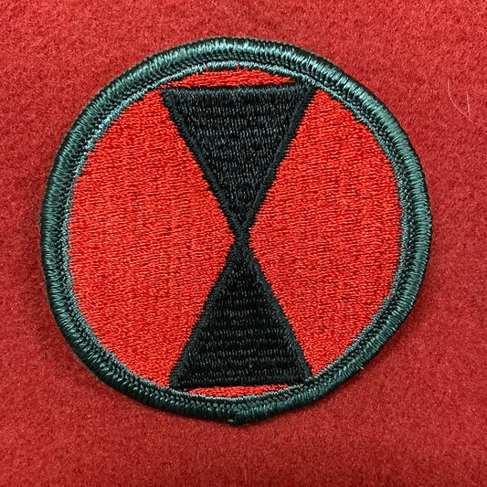 VINTAGE US Army 7th ID Patch Sew-On (12o81)