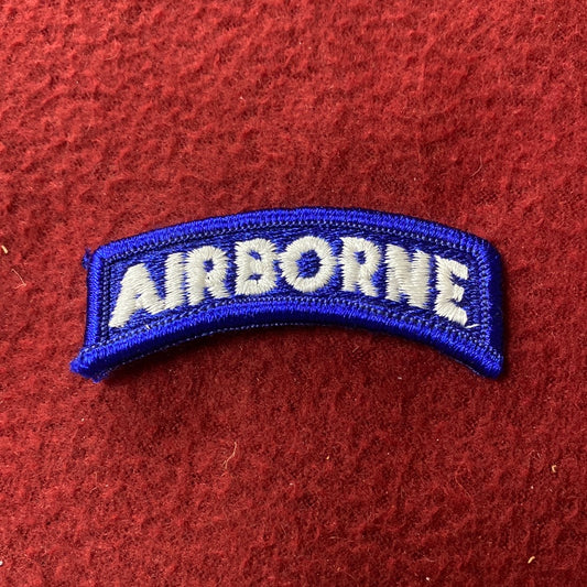 VINTAGE US Army Airborne Tab Patch Sew-On (12o149)