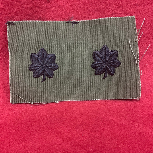 SET OF US Army LIEUTENANT COLONEL LTC Patch SEW ON OD Black Woodland (bu02-co2)