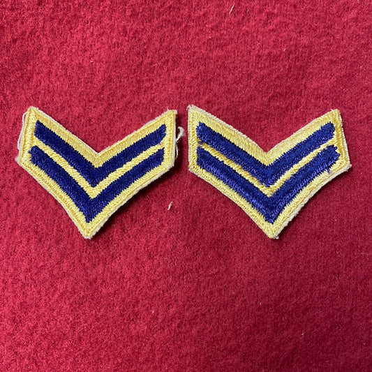 SET OF VINTAGE US Army Corporal Rank Patch Sew-On (04cc97)
