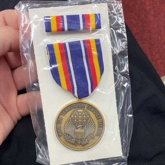 VINTAGE US Army GWoT SERVICE Medal Ribbon (wsb02-52)
