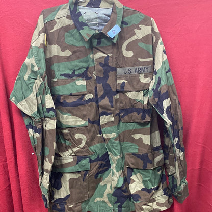 US Army LARGE LONG Uniform Top BDU Woodland Pattern (03cc cb7-8)