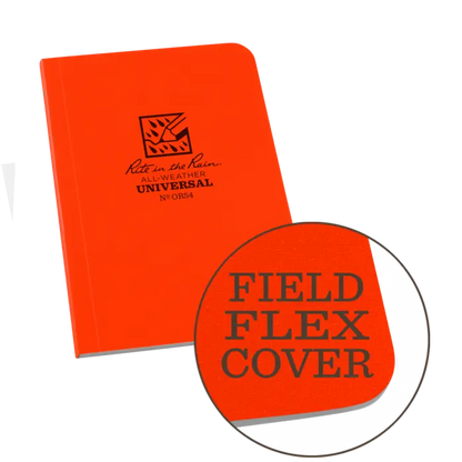 OR54 3x5 Orange Memo Book Side Perfect Bound Rite in the Rain Notebook 3 1/8" x 5" (or54)
