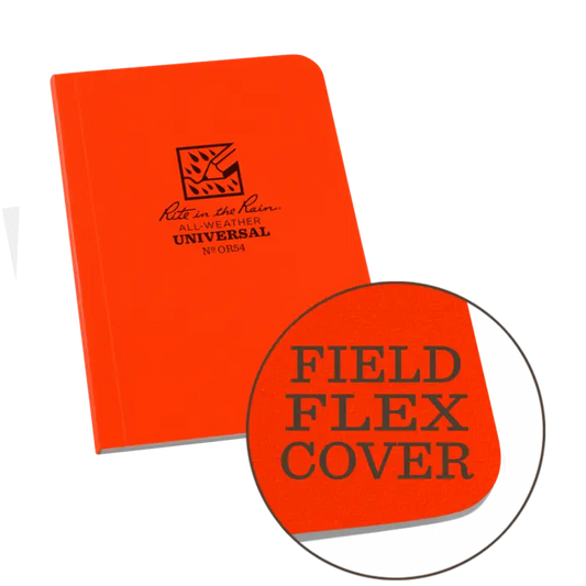 OR54 3x5 Orange Memo Book Side Perfect Bound Rite in the Rain Notebook 3 1/8" x 5" (or54)